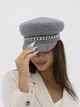 Кепи кашемировая женская с серебристой цепью D.Hats цвет серый - изображение 8