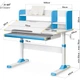 Дитяча парта TH-330 ErgoKids TH-330 W/BL, Blue - зображення 2