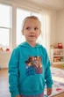 Кофта худі Lupilu з капюшоном дитяча на дівчинку двунитка аплікація Lego Friends Лего 98-104 см (2-4 роки) блакитна - изображение 2
