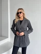 Жіночий піджак з плечиками та паском Uaclothes 42-44 Сірий (like35222-156421349) - зображення 4