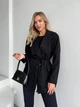 Жіночий піджак з плечиками та паском Uaclothes 46-48 Чорний (like35221-156411350) - зображення 2
