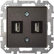 Розетка Liregus USB Charger Black (IUK-2-01_E/J) - зображення 2