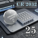 Батарейка таблетка 25 штук на блістері TMI CR 2032 3V - зображення 1