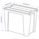 Контейнер з кришкою ІКЕА SAMLA 57x39x42 см/65 л (s99440774) - зображення 7
