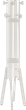 Стійка для одягу Arredamenti Alba 175 x 40 см Біла (ARIT-905-WH) - зображення 1