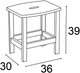 Табурет Arredamenti Nello 36 x 30 см Коричневий (ARIT-400-BR) - зображення 2