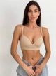 Бюстгальтер-топ без кісточок з 3D ефектом Ouno - L/XL - бежевий - изображение 1