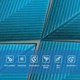 Стеновая 3Д панель Голубые ромбы чешуя Набор 5шт. 700х700х4мм Геометрия самоклеющаяся декоративная для стен SW-00001985-5шт - изображение 2