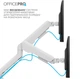 Настольное крепление для двух мониторов OfficePro MA452W с пружиной 17-35" 2~12 кг White - изображение 5