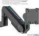 Настільне кріплення для монітора OfficePro MAH821B з газліфтом 24-57" 2~27 кг Black - зображення 2