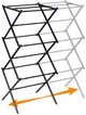 Suszarka na pranie Vilde pionowa rozsuwana z metalu czarna 94 cm (5904316472177) - obraz 2
