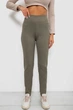 Лосини в рубчик на флісі, колір хакі, XXXL, 244R1709 - зображення 1