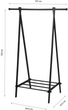 Stojak na ubrania ModernHome by Multistore Black (YLT-0311E BLACK) - obraz 5