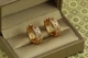 Серьги кольца Хuping Jewelry с рисунками треугольники 2,1 см золотистые - изображение 2