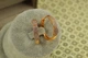 Сережки кільця Хuping Jewelry фігурні колечки з каменями 2,5 см золотисті - зображення 2