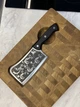 Набор кухонный торцевая разделочная доска дуб с ножом-тяпкой Узор Gorillas BBQ DS30 - изображение 7