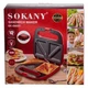Мультипекарь бутербродница SOKANY SK-08051 сендвичница электрическая с антипригарным покрытием 750 Вт Красный - изображение 11