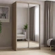 Шафа купе Mebel-Star дводверна дзеркало 110*240*60 Дуб Сонома Трюфель - изображение 1