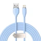 Кабель Baseus Jelly Liquid Silica Gel Fast Charging Data Cable USB to iP 2.4A 2m Blue (CAGD000103) - изображение 1