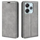 Чехол Taba Retro-Skin для Xiaomi Redmi 13 книжка с визитницей кожа PU серый - изображение 7