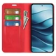 Чехол Taba Retro-Skin для Xiaomi Redmi Note 14 4G EU Version книжка с визитницей кожа PU красный - изображение 2