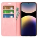 Чехол Taba Retro-Skin для Xiaomi Redmi Note 14 Pro 4G книжка с визитницей кожа PU розовый - изображение 2