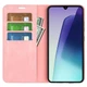 Чехол Taba Retro-Skin для Xiaomi Redmi 14C книжка с визитницей кожа PU розовый - изображение 2