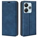 Чехол Taba Retro-Skin для Xiaomi Redmi 13 книжка с визитницей кожа PU синий - изображение 7