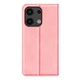 Чехол Taba Retro-Skin для Xiaomi Redmi Note 13 Pro 4G книжка с визитницей кожа PU розовый - изображение 5