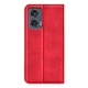 Чехол Taba Retro-Skin для Motorola Edge 50 Fusion книжка с визитницей кожа PU красный - изображение 5