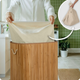 Bambusowy kosz na pranie Massido 100 l (5903890625108) - obraz 8