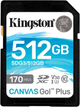Kingston SDXC 512GB Canvas Go! Plus Class 10 UHS-I U3 V30 (SDG3/512GB) (955555906898802) - Уцінка - зображення 1