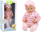 Lalka bobas LEAN Toys w rozowym swetrze w paski 40 cm (5905991009269) (955555912066345) - Outlet - obraz 2