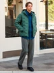 Куртка демисезонная с капюшоном мужская Uniqlo 840720135 S Зеленая (1159845088) - изображение 2