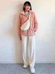 Толстовка на молнии утепленная без капюшона женская Uniqlo 255308353 L Розовая (1159845085) - изображение 4