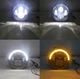 Фара Led ВАЗ 2101, 2121, ГАЗ, УАЗ, иномарки, мото 7 дюймов 80W с ДХО и поворотником - изображение 8