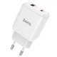 Сетевое зарядное устройство Hoco N5 Favor dual port PD20W+QC3.0 charger(EU) White - изображение 10
