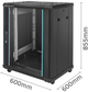 Szafa serwerowa Qoltec RACK 19" 15U 600 x 855 x 600 mm (5901878545189) - obraz 8