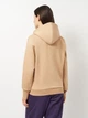 Толтсовка на молнии утепленная с капюшоном женская Adidas All Szn Fleece JV7290 S Бежевая (4068808555531) - изображение 2