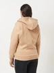 Толтсовка на молнии утепленная с капюшоном женская Adidas All Szn Fleece JV7290 S Бежевая (4068808555531) - изображение 7