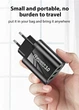Сетевое зарядное устройство для телефона QC3.0 18W 3xUSB быстрая зарядка смартфона USLION UC3734 (BK-373) Black - изображение 4