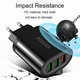 Сетевое зарядное устройство для телефона QC3.0 18W 3xUSB быстрая зарядка смартфона USLION UC3734 (BK-373) Black - изображение 5