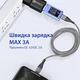 Магнитный Кабель microUSB - USB (2m) USLION US0159M Silver Провод для Зарядки Телефона Fast Charging 3A и Передачи Данных - изображение 2