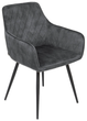 Krzesło do kuchni i salonu HOMLA 894478 SATORI 57 x 59 x 84 cm Grafitowe (5904183894478) - obraz 1