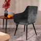 Krzesło do kuchni i salonu HOMLA 894478 SATORI 57 x 59 x 84 cm Grafitowe (5904183894478) - obraz 7