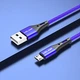 Кабель microUSB - USB (2m) провід швидкого заряджання для телефону USLION US0124 Blue - зображення 3