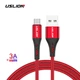 Кабель microUSB - USB (2m) провод быстрой зарядки для телефона USLION US0124 Red - изображение 1
