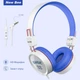 Детские накладные наушники с микрофоном проводная гарнитура New Bee KH20 White - изображение 1