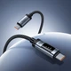 Кабель Type-C to Type-C с быстрой зарядкой 240W и цифровым дисплеем HOCO U148 1.2м Черный - изображение 4