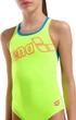 Купальник закритий для дівчат Arena LOGO SWIMSUIT SWIM PRO Салатовий 140 см (010287-880-140) - изображение 4